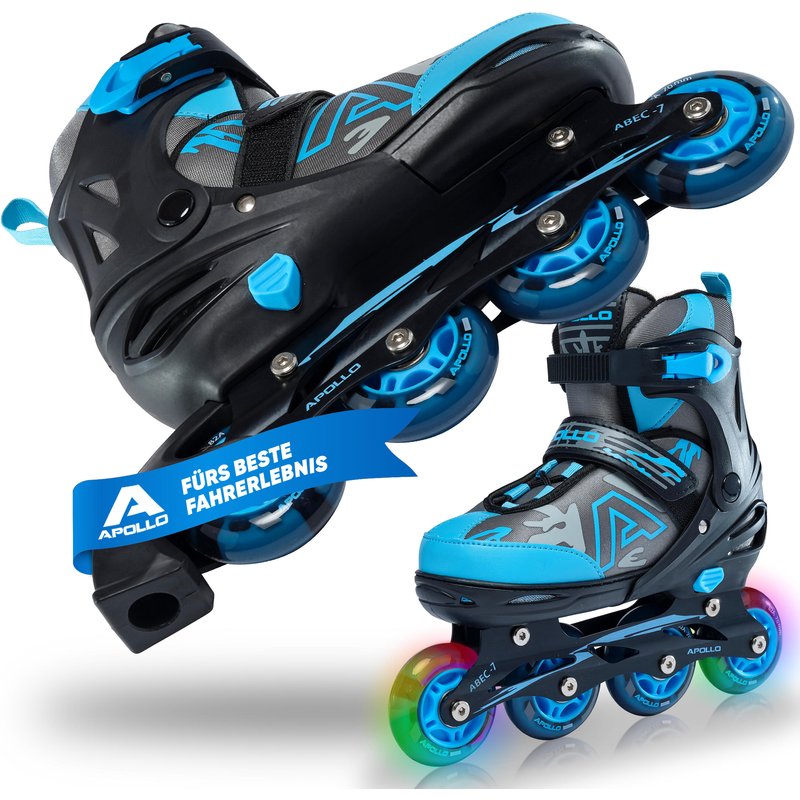 Apollo Inlineskates Champion – größenverstellbar mit LED-Rollen