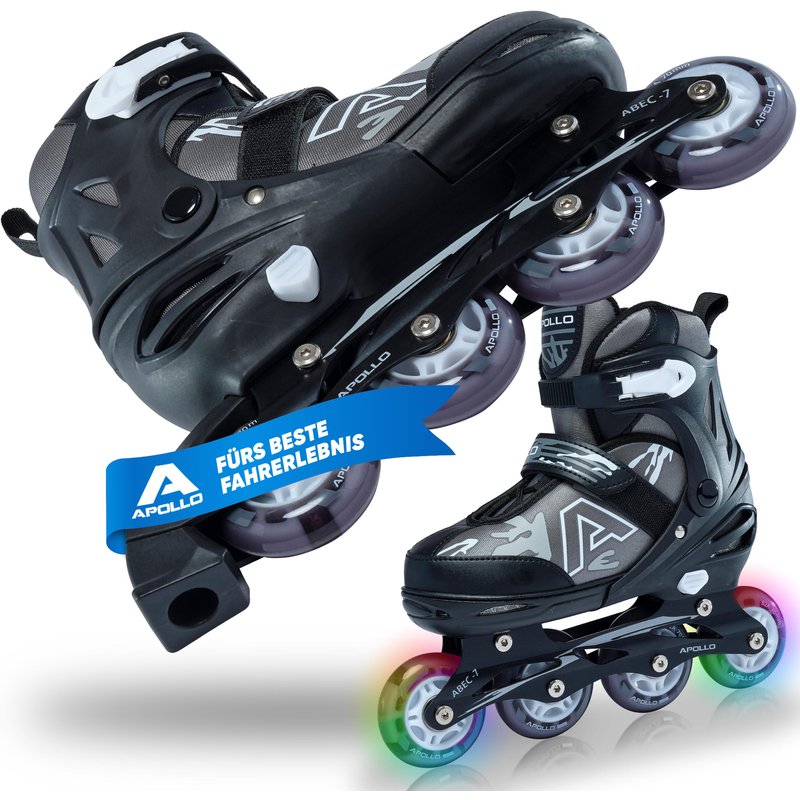 Apollo Inlineskates Champion – größenverstellbar mit LED-Rollen