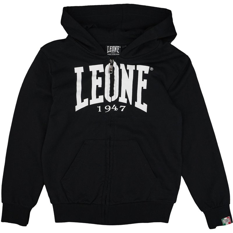 Leone Basic Kinder-Kapuzenpullover mit Reißverschluss