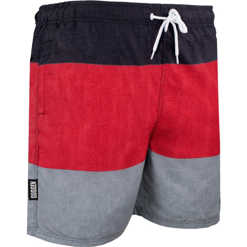 GUGGEN MOUNTAIN Herren Badehose Badeshorts Gestreift Schnelltrocknend