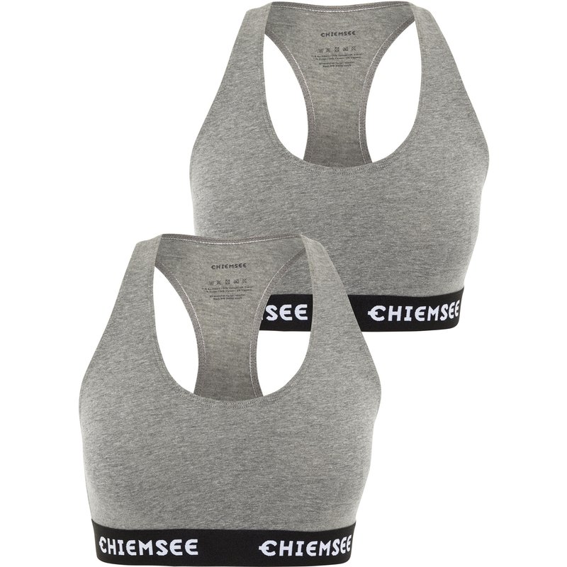 Bustier-Top im Zweierpack mit Label-Schriftzügen