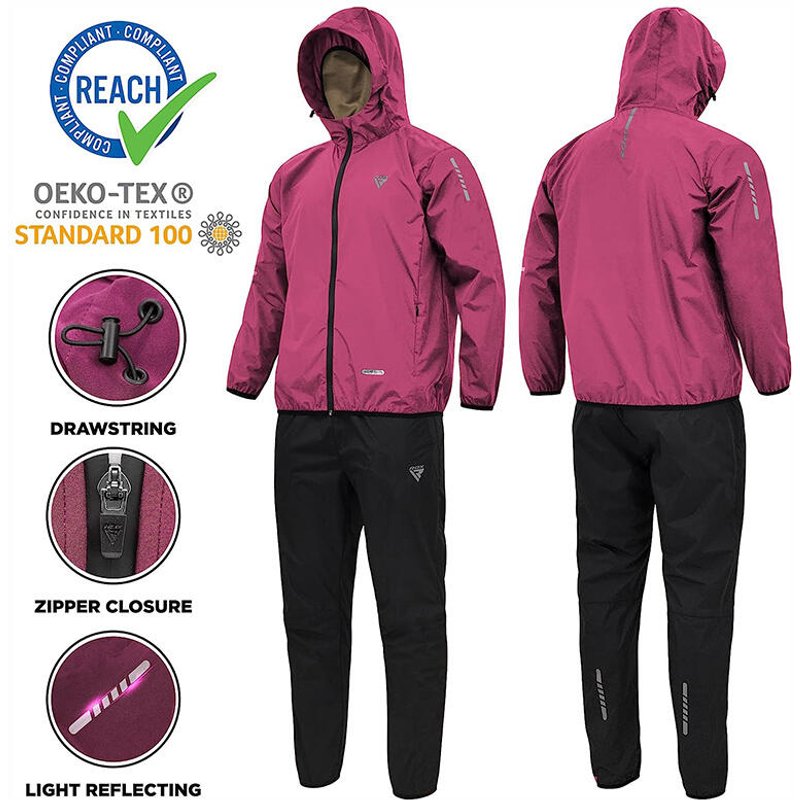 BEKLEIDUNG SAUNA-ANZUG H2 ROSA-SCHWARZ – XL