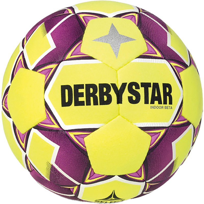Hallenfußball Indoor Beta 2.0 Größe 5 Fußball Unisex Gelb-Lila