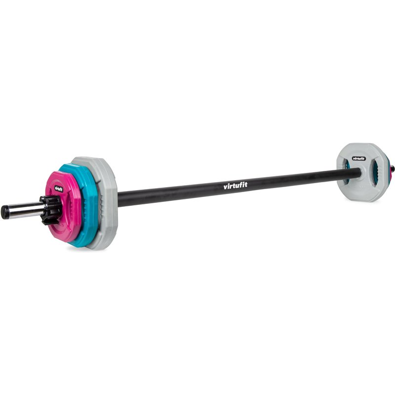 Aerobic-Pumpset aus Gummi - Fitness – 20 kg – farbig