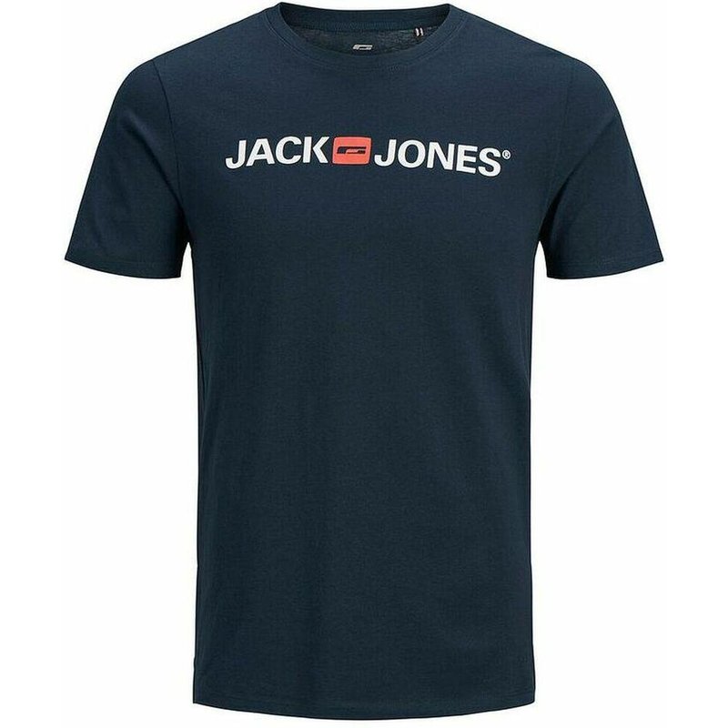 Herren Kurzarm-T-Shirt Jack & Jones 12137126 Marineblau