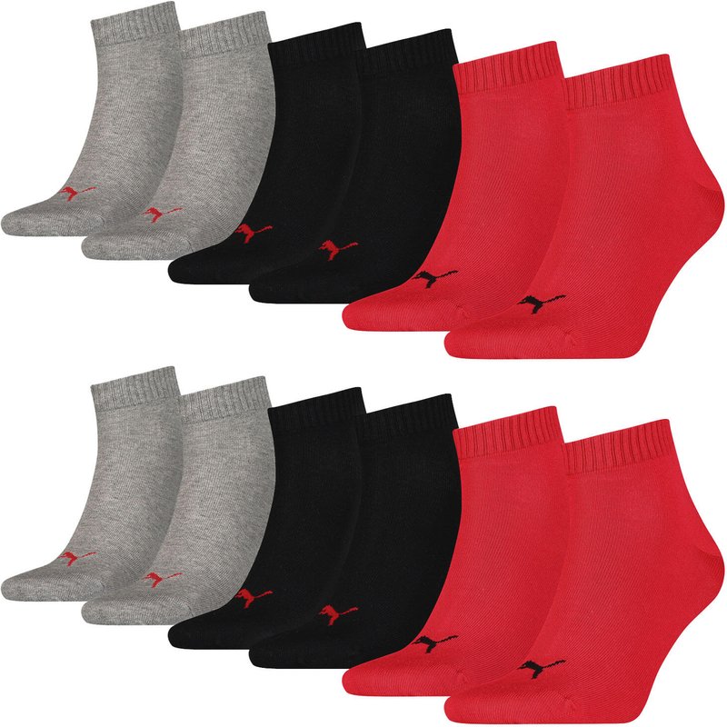 Quarter Socken 6 Paar weich komfortabel Herren Damen Unisex - Soft Cotton