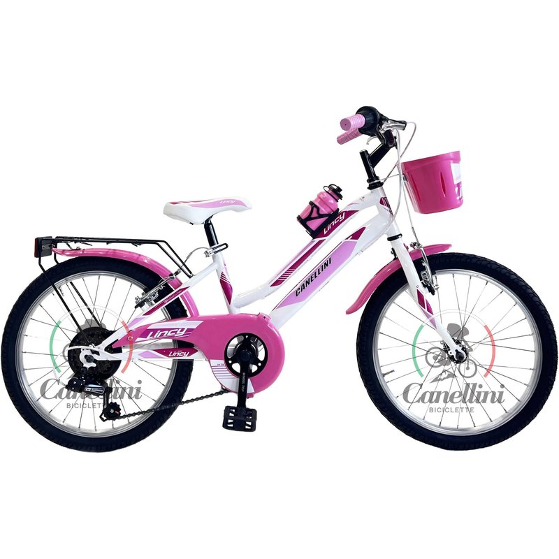 Kinderfahrrad MTB Canellini LINCY 20" - Weiß/Rosa