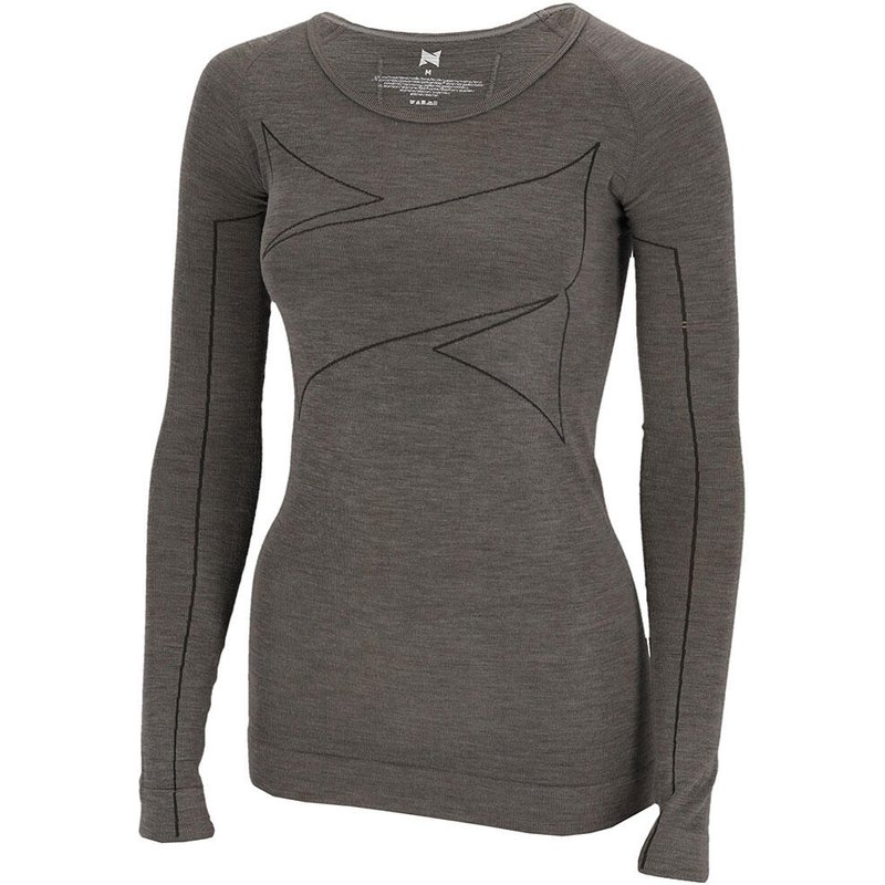 Xtreme Thermoshirt Damen - Merinowolle Funktionsshirt Grau Melange