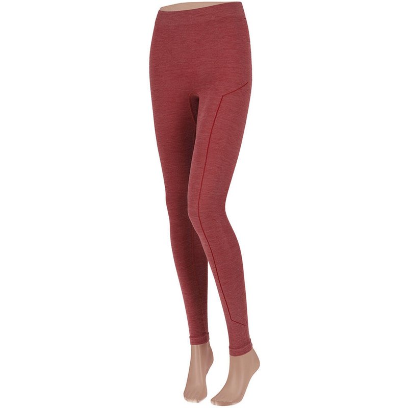 Xtreme Thermo-Leggings Damen - Merinowolle Funktionshose Rot Melange