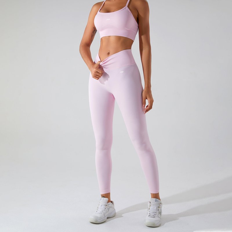 Damen-Leggings Sculpt Scrunch – Hellrosa