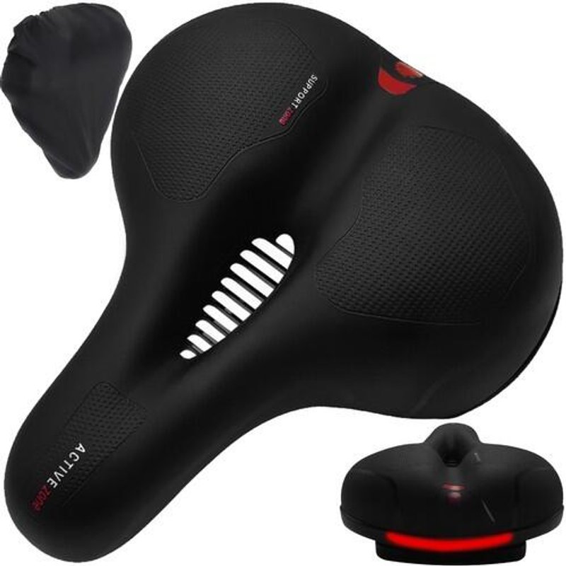Fahrradsattel Comfort Foam Damen/Herren – Schwarz – Mit Sattelbezug