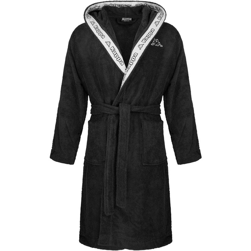 KAPPA Unisex Bademantel mit Kapuze 100% Baumwolle Gr. S-4XL