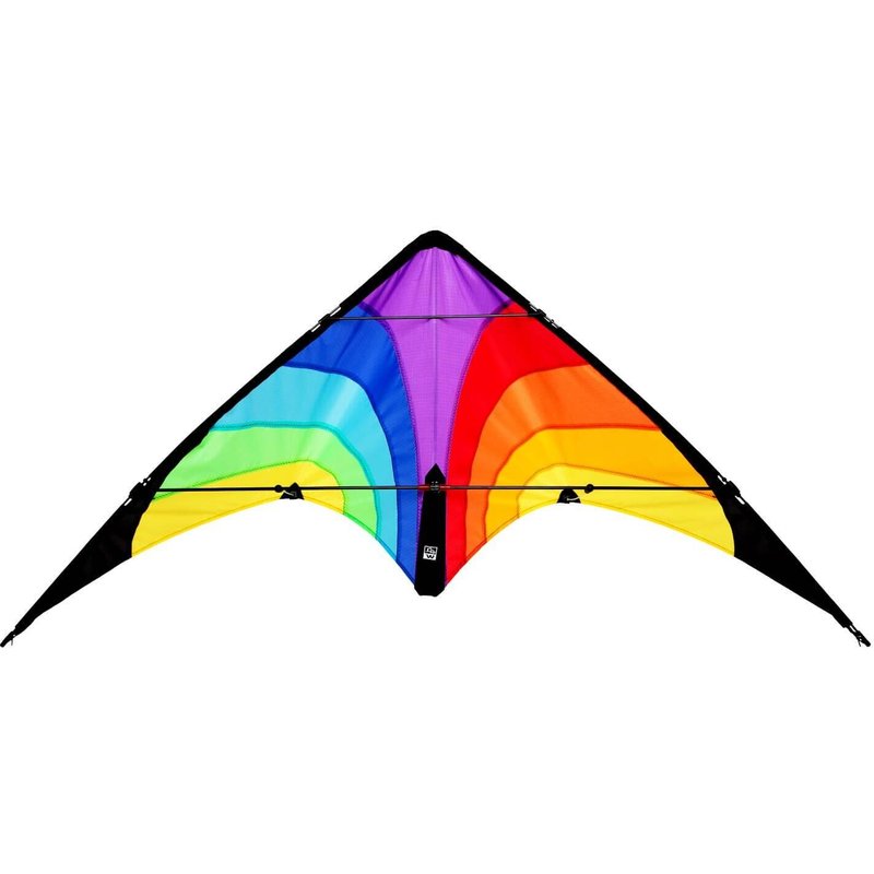 Lenkdrachen Fancy (regenbogen) - flugfertig inkl. Schnüre und Lenkschlaufen