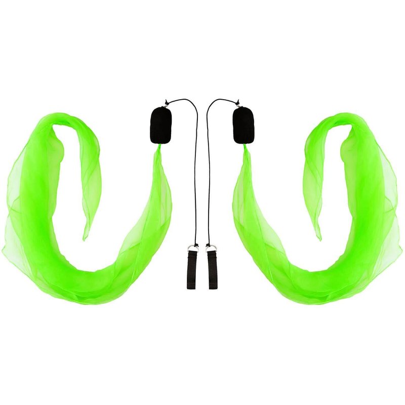 Soft-Poi 60x60cm (uv grün) - Spiral Poi für Kinder & Erwachsene