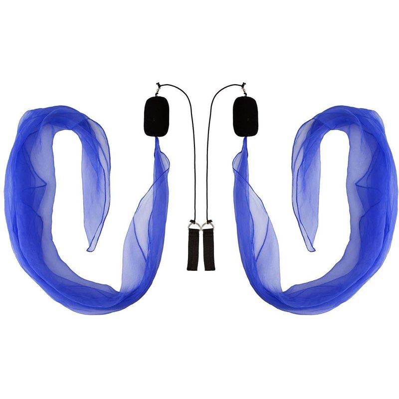Soft-Poi 60x60cm (uv blau) - Spiral Poi für Kinder & Erwachsene