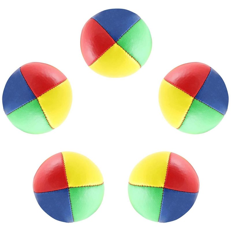 Jonglierbälle 5er Set (vierfarbig), Ø 62mm, 100g - Juggling Balls, Jonglierball