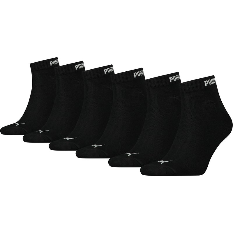 Puma Unisex Quarter Socken Sneaker knöchelhoch für Damen Herren 6er Pack