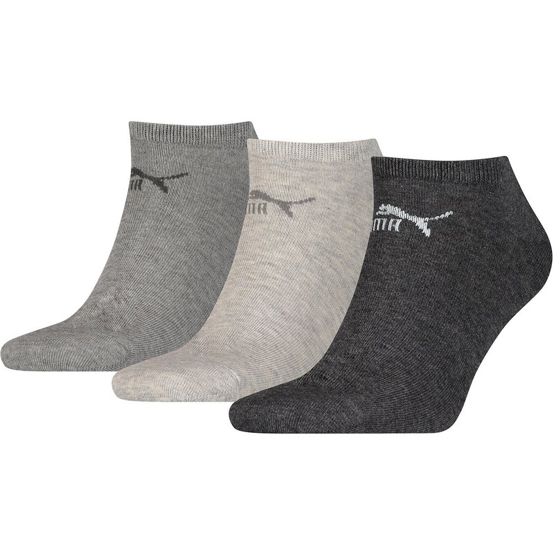Puma Unisex Sneaker Socken im Retro Design knöchelhoch für Damen Herren 3er Pack