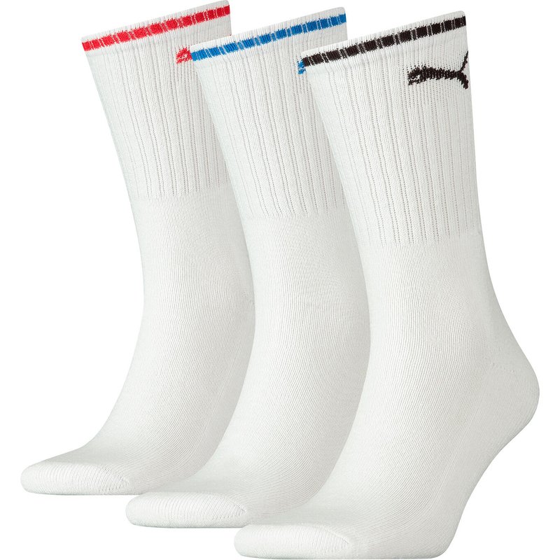 Puma Sportsocken Tennissocken Crew Socken Stripe Tennis Socken Unisex 3 Paar