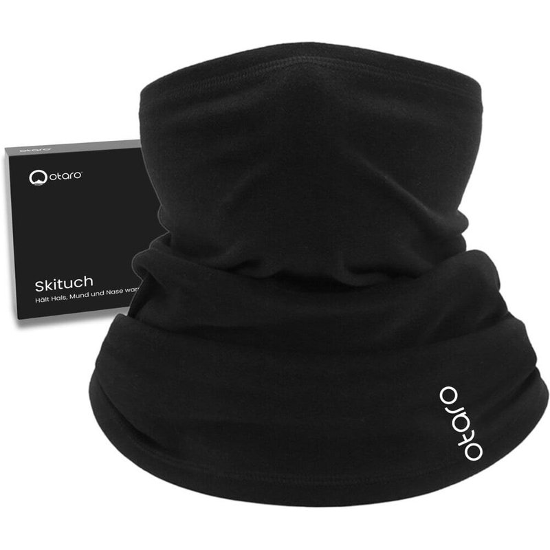 Multifunktionstuch Skimaske mikrofaser Fleece mit Thermoschutz - Schwarz