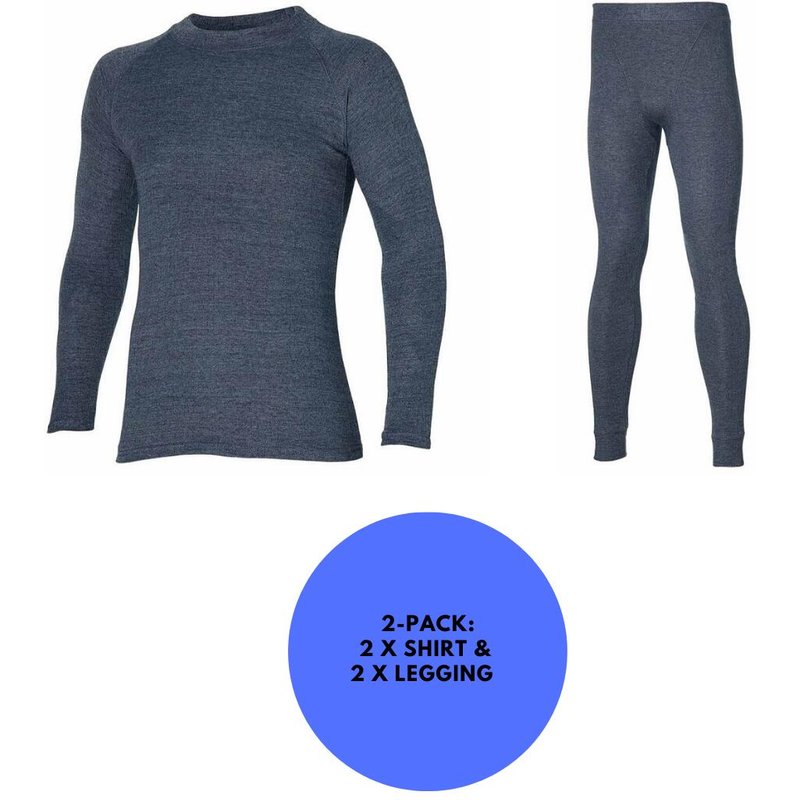 Heatkeeper - Thermo-Set Herren - 2 x Hemd/Hose - Herren Anthrazit - 2er-Pack