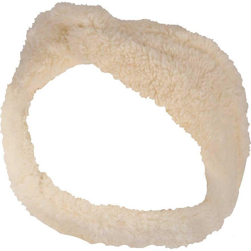 Mädchen-Stirnband aus Teddywolle cremeweiß Einheitsgröße