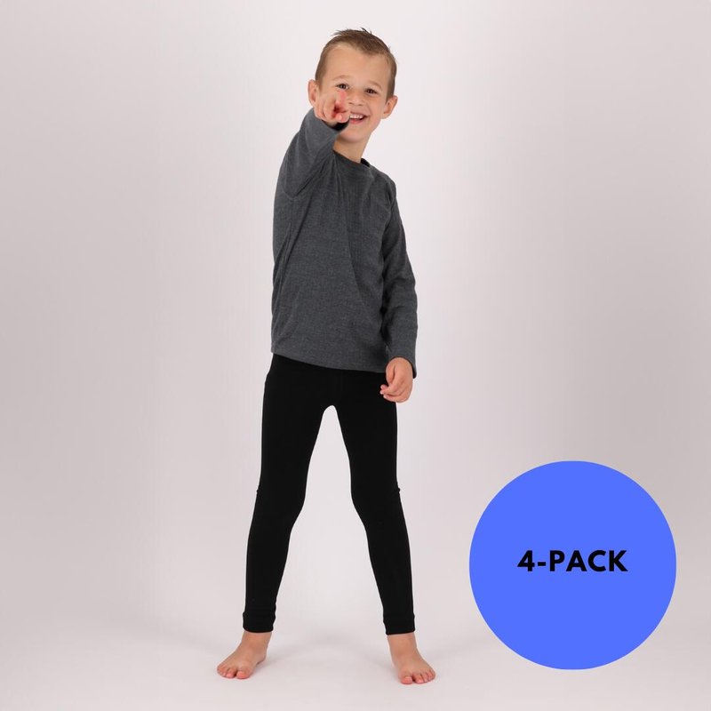 Heatkeeper – Thermo-Leggings für Kinder – Schwarz – 4er-Pack