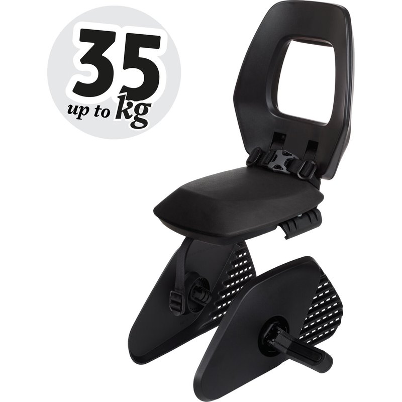 Junior Fahrradkindersitz Hinten Gepäckträger One Junior 35kg Schwarz/Schwarz