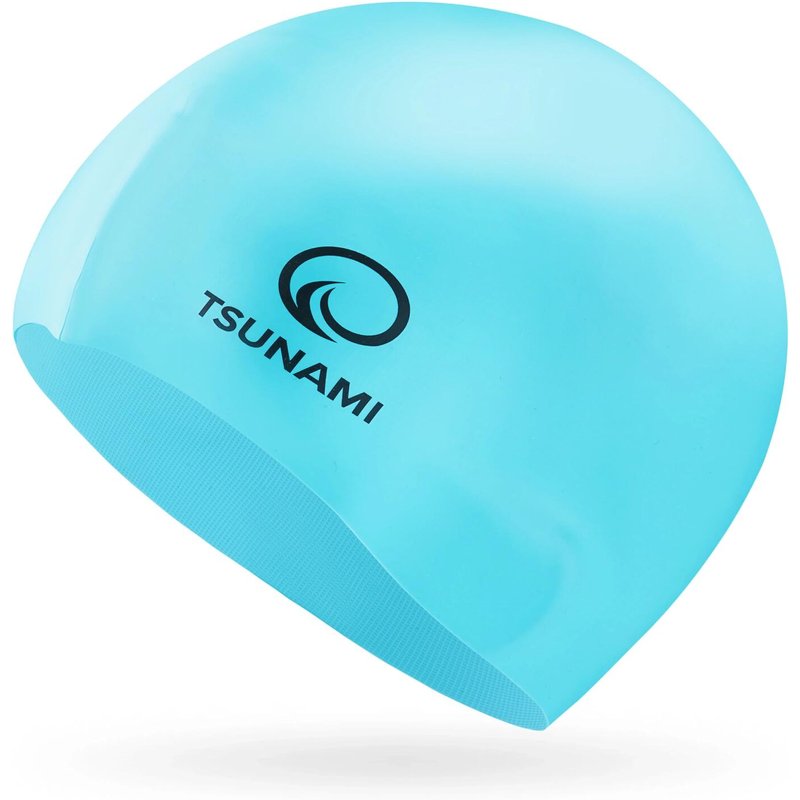 Kinder Badekappe Schwimmkappe Silikon Wasserdicht Training Pool TSUNAMI