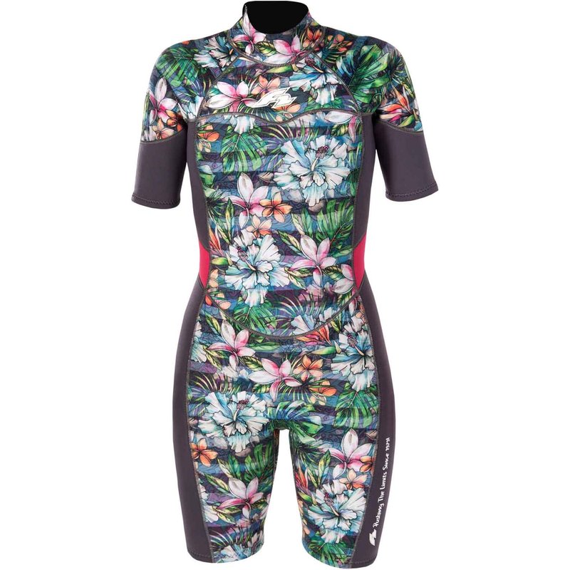 F2 Damen Neopren Anzug Happiness Shorty 3/2 mm L Multicolor