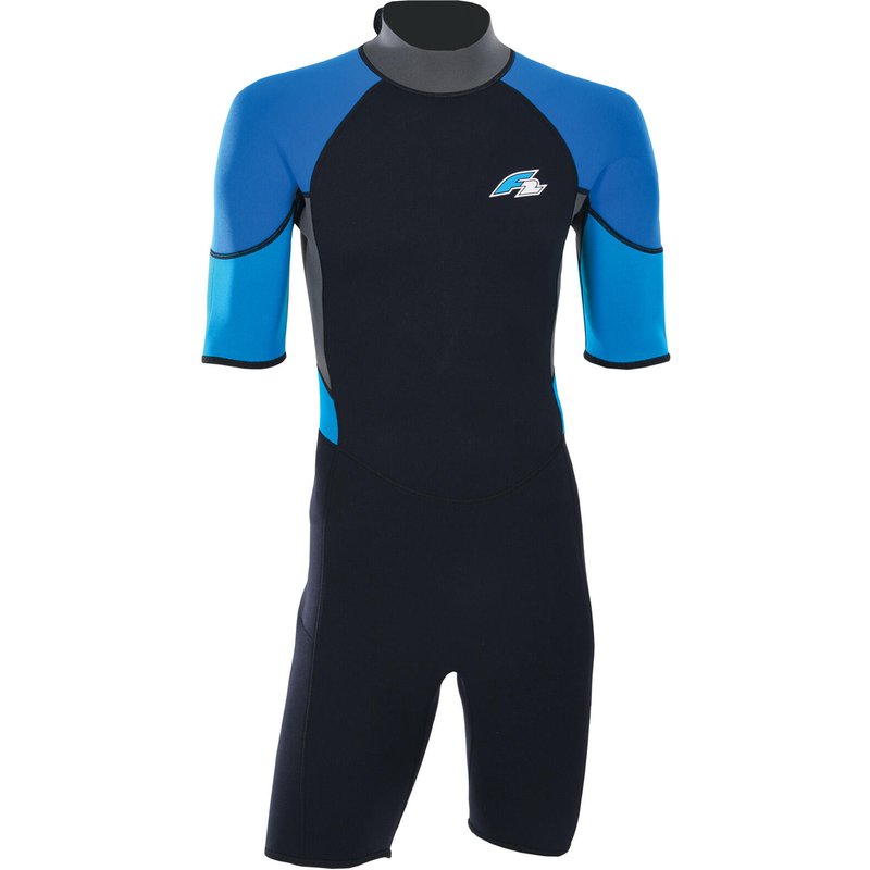 F2 Herren Neopren Anzug Rebel - Shorty 3/2 mm XXL Blau