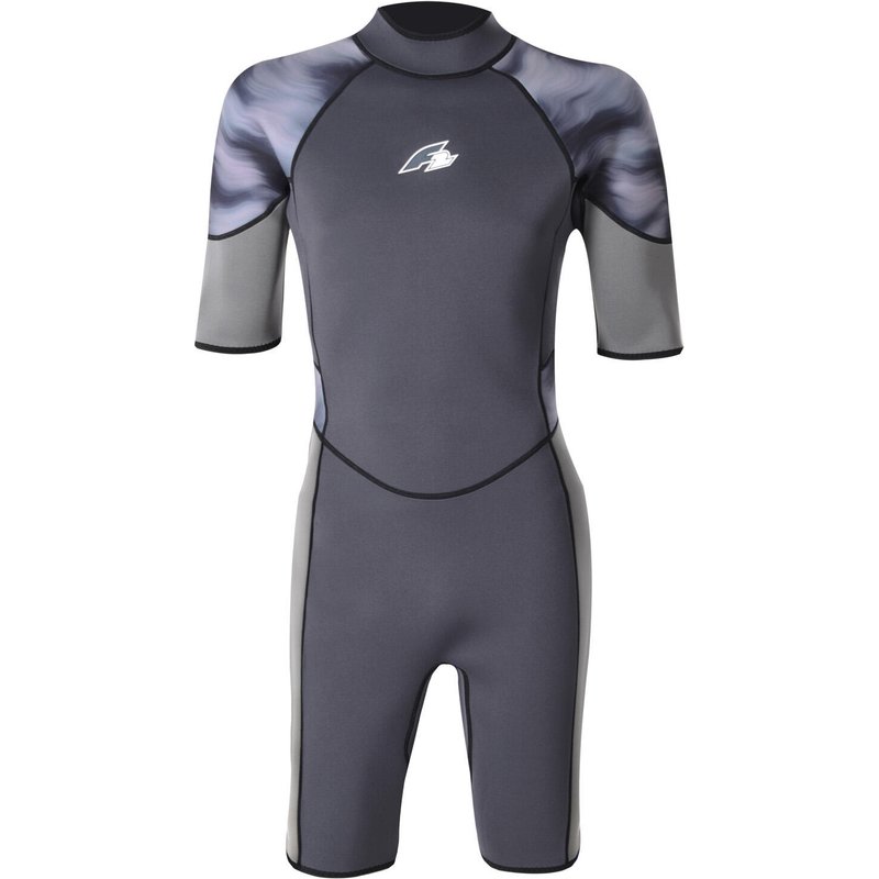 F2 Herren Neopren Anzug Wave Shorty 2,5 mm XXL Anthrazit