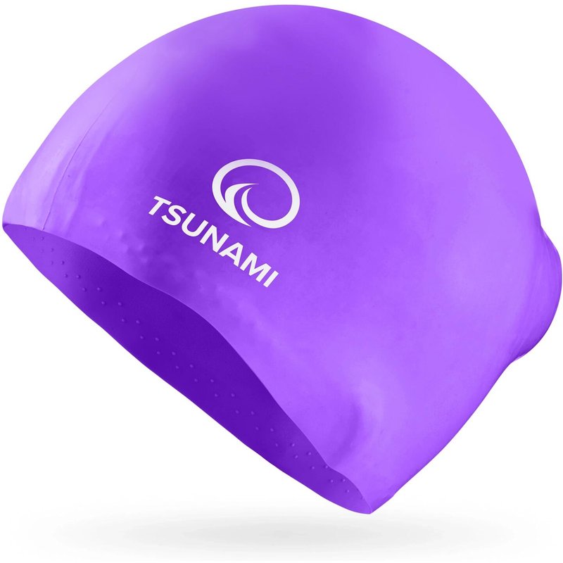 Badekappe Schwimmkappe Silikon Damen Herren Unisex Sport Training TSUNAMI