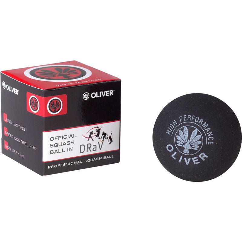 Squash Ball OLIVER - schwarz-rot