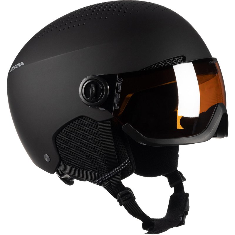 Skihelm Ski Alpina Arber Visor Q Lite Schwarz