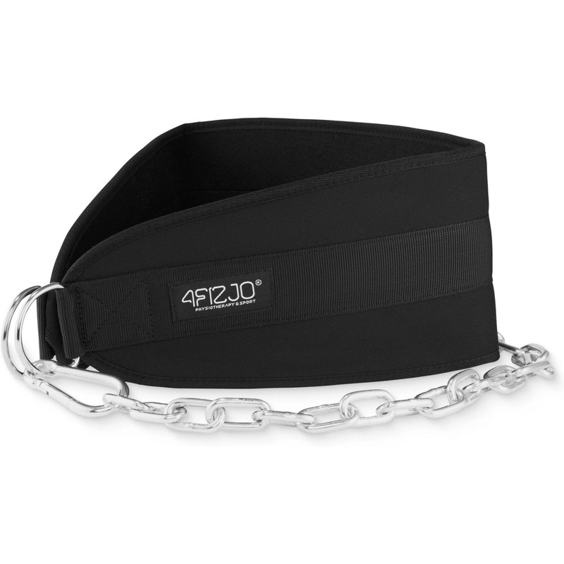Dip Gürtel Gewichtsgürtel mit Kette 100 cm Klimmzug Gürtel 4FIZJO