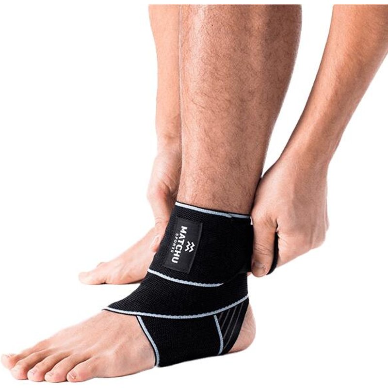 Knöchelbandage Sport - Fußgelenksbandage - Sprunggelenkbandage - schwarz/weiß