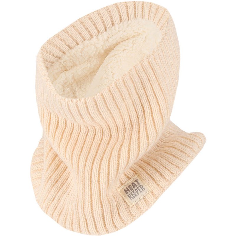 Funktions-Schlauchschal Damen Strick mit Fleecefutter - Off White