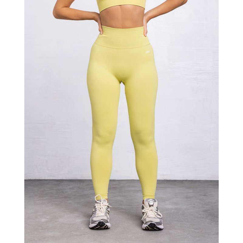 Damen-Leggings Sculpt Scrunch – Gelb