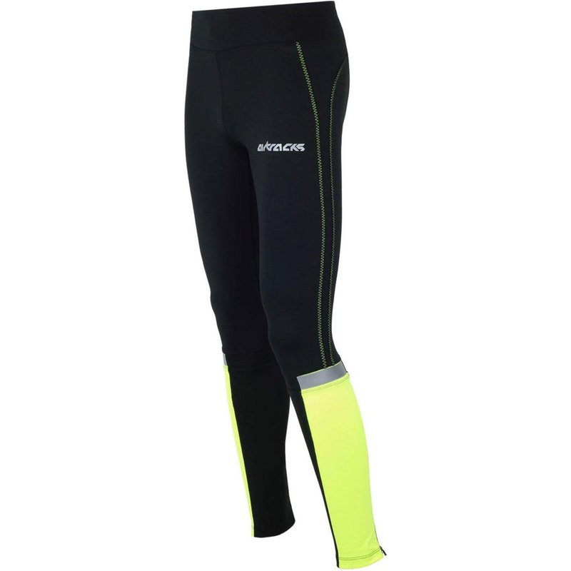 Damen Laufhose Tight Lang Neon