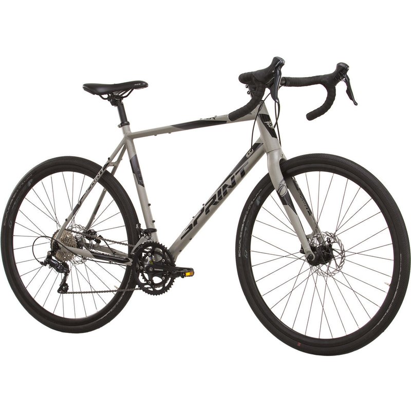 28" Herren Gravel Bike WHISPER 5.0 Fahrrad 2 x 9 Shimano SORA R3000 Grau
