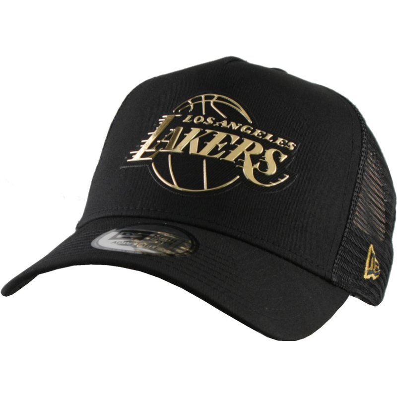 New Era Unisex Trucker Snapback LA Lakers, Schwarz, Verstellbar