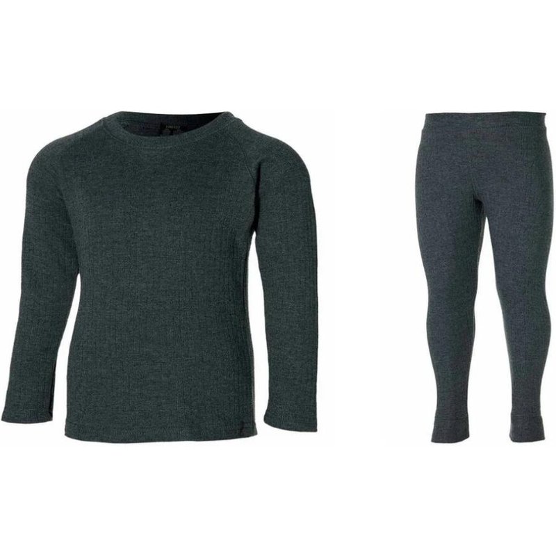 Thermohose/-shirt Kinder - Set - Unisex - Anthrazit - 2x