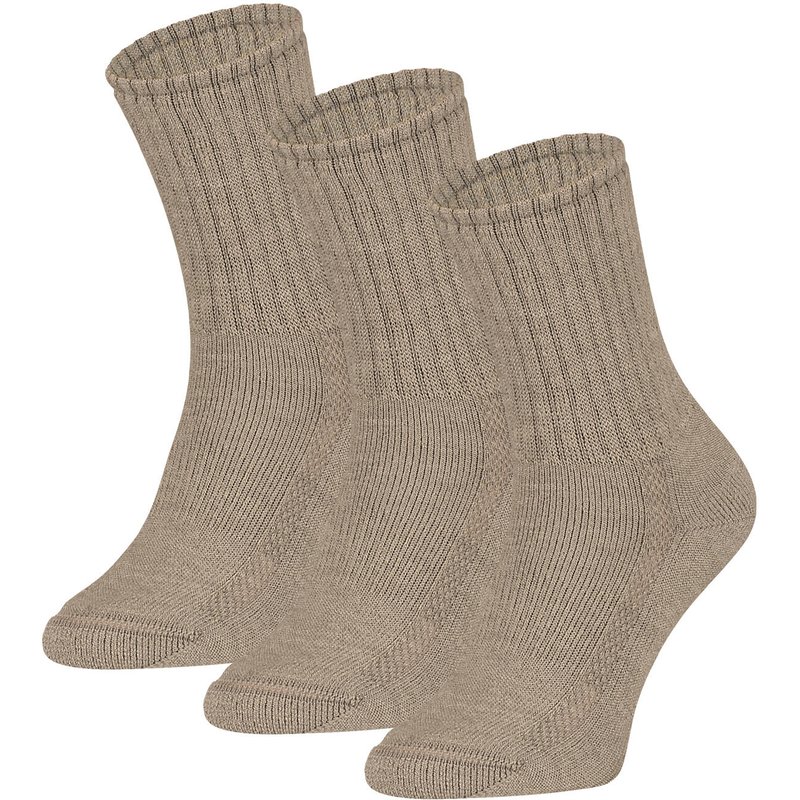 S9 Merino Wollsocken 3er-Pack Beige 39/42