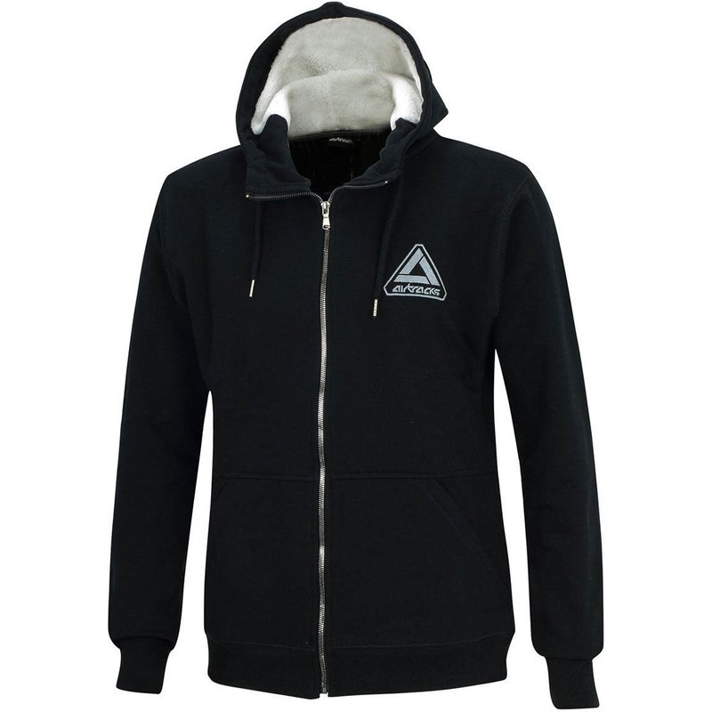 Winter Sweatshirt Crew Pro Line mit Kapuze und Full Zip Schwarz