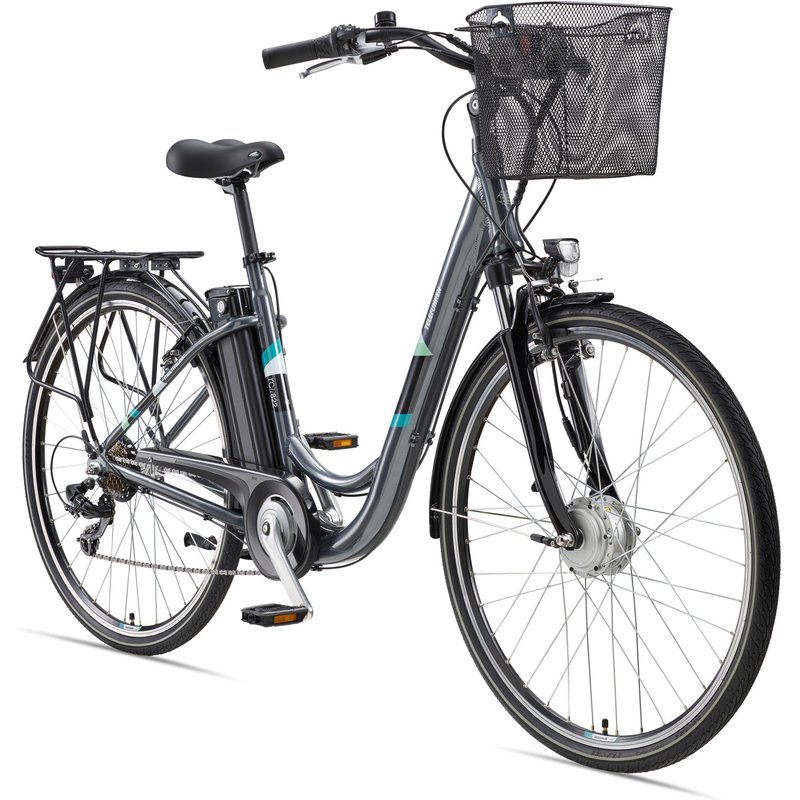 E-Bike RC822 28 Zoll 7-Gang Pedelec City Elektrofahrrad Herren Damen grau