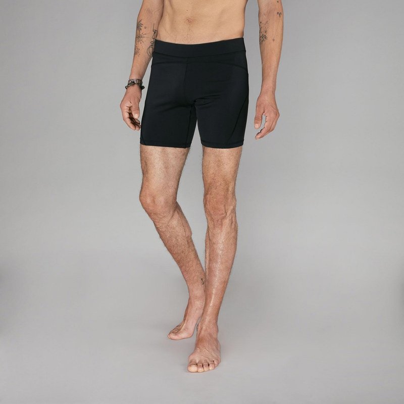 Hot Yoga Pants Männer, schwarz M