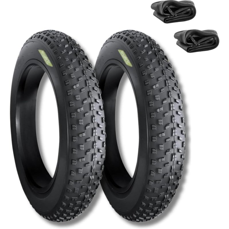 2 Reifen 20x4.0+Schläuche, Reifen Reifen Fahrrad 20 x 4.0 Stollen e-bike EV