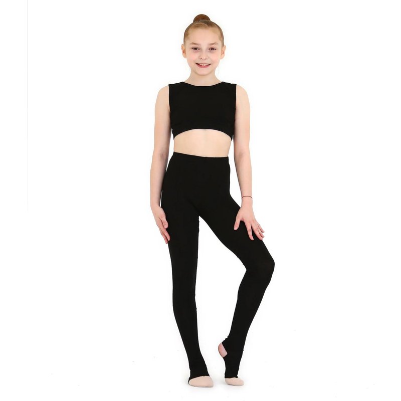 Gymnastikleggings Rhythmische Sportgymnastik mit Halbsohle INDIGO