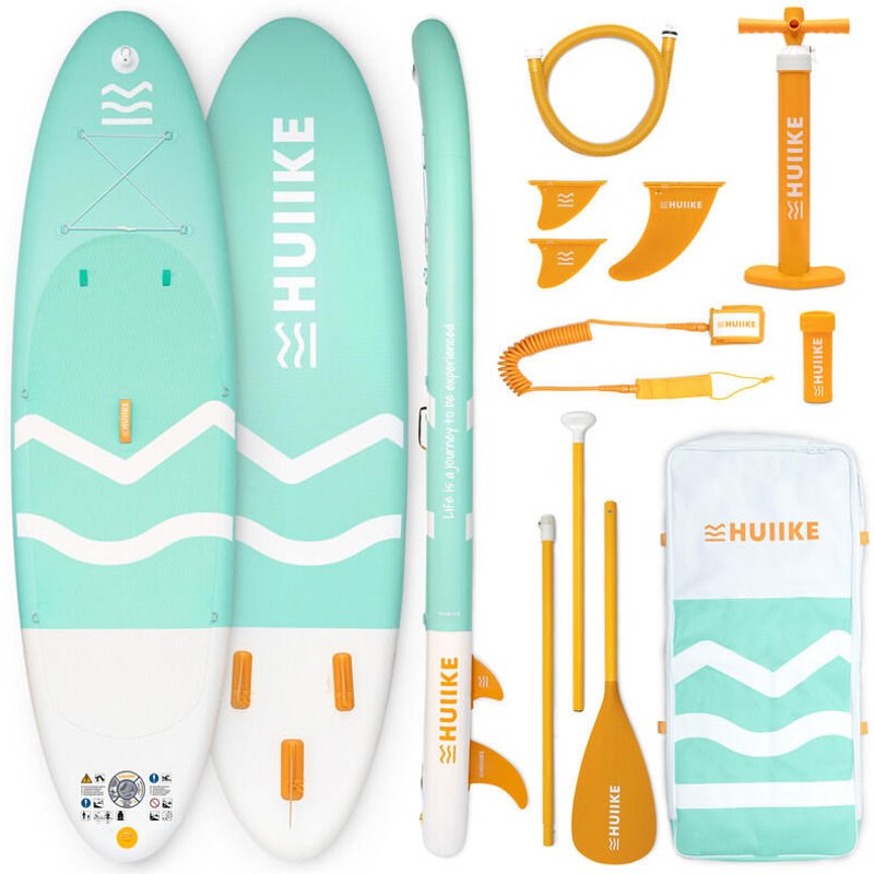 Stand Up Paddling Board Aufblasbar 10’ Inklusive Zubehör, bis 130 kg, Grün